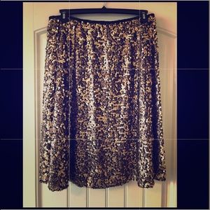 Two sequin circle skirts
